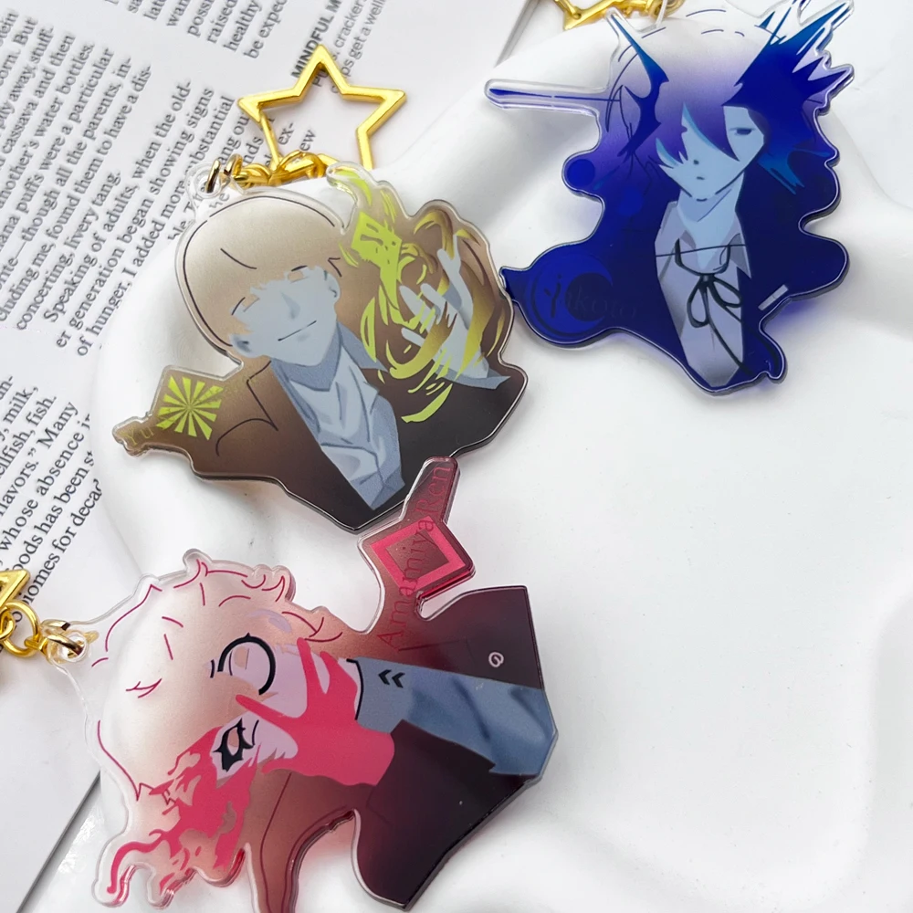 Game Persona Amamiya Ren Yu Narukami Yuuki Makoto Cosplay Keychain Acrylic Keyring Figure Pendant Unisex Key Chain Accessories