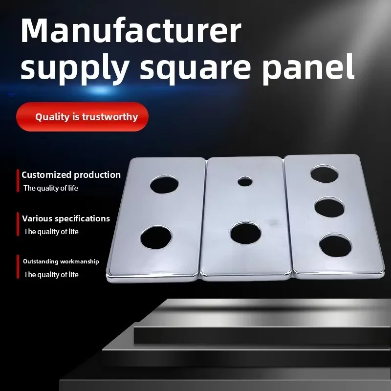الحديثة الكبيرة مربع الفولاذ المقاوم للصدأ دش صنبور غطاء الزخرفية أربعة جوانب لوحة مخفية لتطبيق المطبخ الحمام