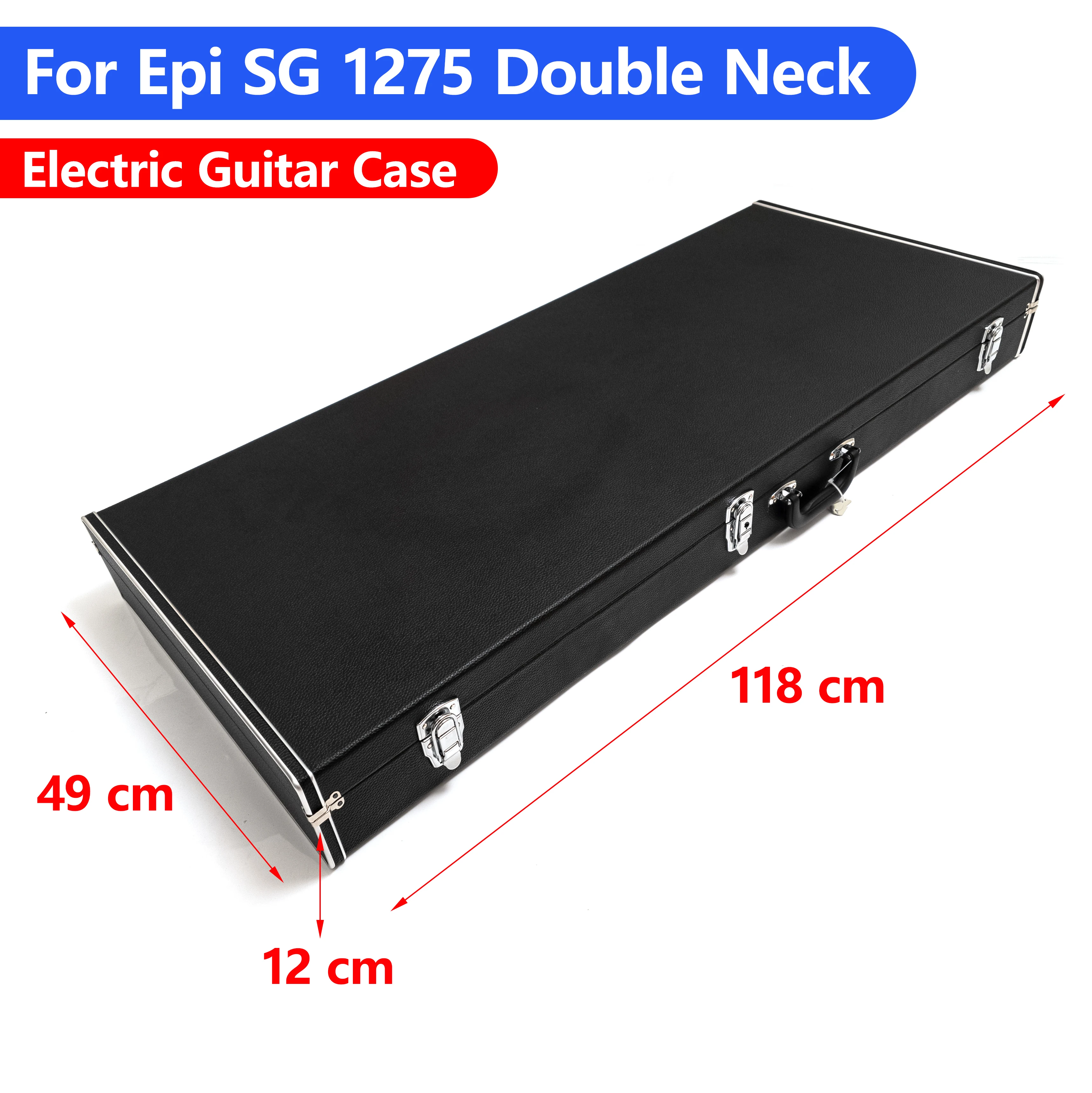

Чехол для электрогитары Double Neck SG 1275, черный, из искусственной кожи, квадратный, с плюшевой подкладкой, ударопрочный