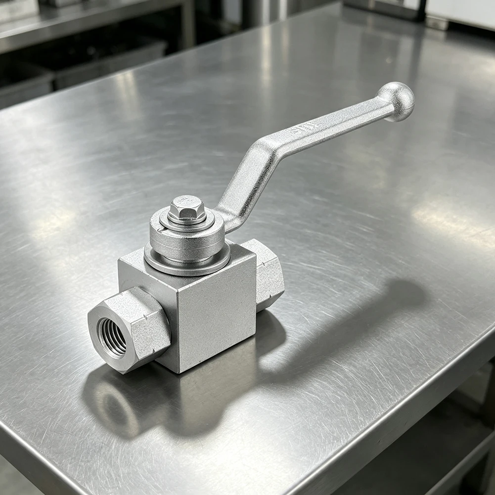1pc Hydraulic Ball Valve 2 Way Shut Ball Valve High Pressure 7250 PSI NPT Thread For Piping Systems Easy Installation