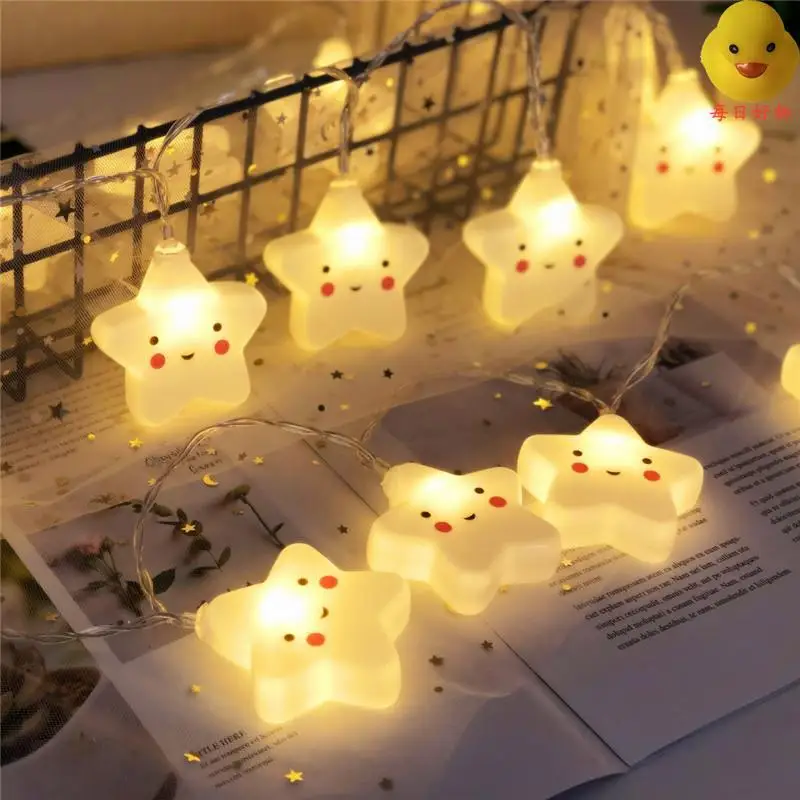 LED Star Moon String Lights 1.5/3/6m USB/battery Powered Cute Cloud Fairy Lights Rainbow Garland Lights Wedding Christmas Decor