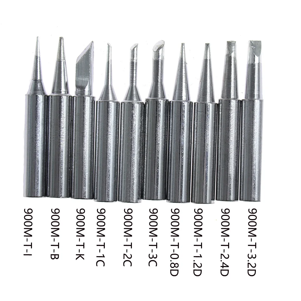 10pcs/Set 900M T SeriesTip Eletric Solder Iron Lead-free Welding For 936 Repair Station