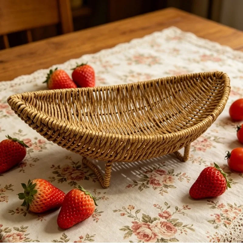 Crescent Fruit Tray Creative Snack Serving Plate Hotel BB Decorative Tableware Multi Purpose Food Storage Organizer Platter - view 6