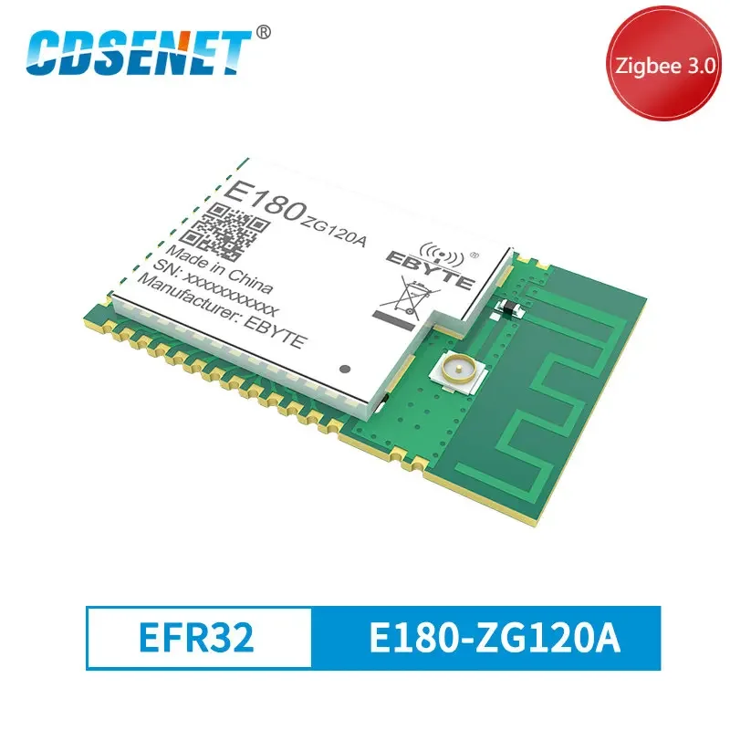 ZigBee 3.0 Module EFR32MG1B Chip 20dBm IO Port 2.4GHz Wireless Transceiver CDSENET E180-ZG120A PCB IPEX 32-bit ARM Cortex -M4 PA