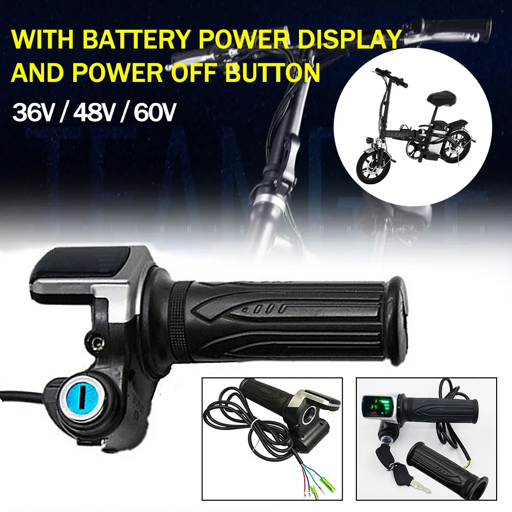 Electric Vehicle LCD Display with Lock Electric Scooter Throttle Speed Adjustment Handle Lock Acceleration