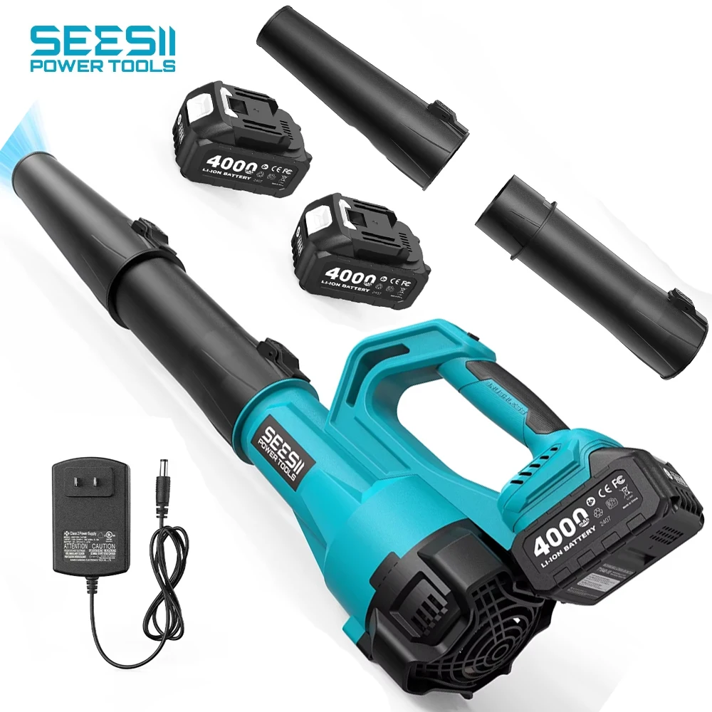 SEESII 900000RPM Brushless 780CFM Electric Air Blower High Power Snow Leaf Dust Blowing Garden Cleaner Power Tool Cordless Leaf Blower For Makita Battery Pin