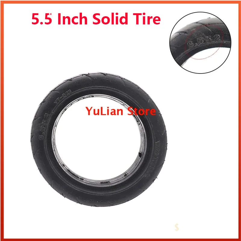 5.5 Inch Solid Tire 5.5x2 Tubeless Puncture Proof Tyre for Fastwheel F0 Electric Scooter