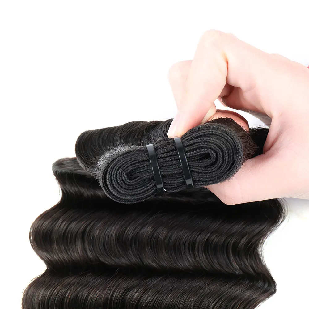 MALAYSIAN-Bundles de cheveux humains péruviens vierges non transformés, vague profonde de paupières, super double proximité, grade 12A