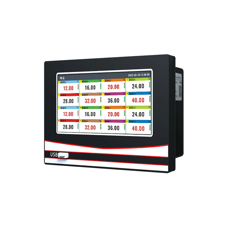 

Touch color screen paperless recorder Industrial grade multi-channel thermal resistance temperature and voltage curve data