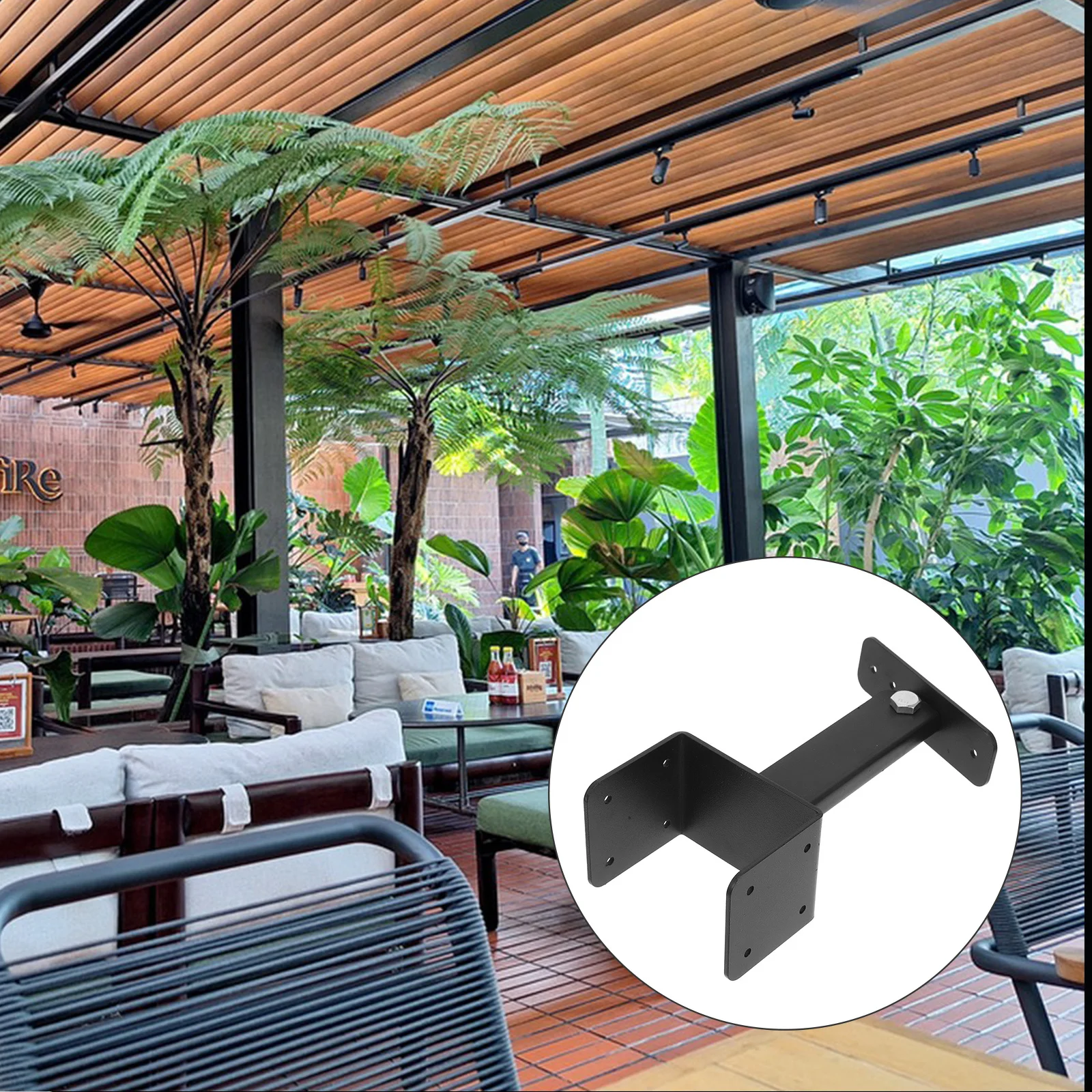 

Stainless Steel Roof Riser Post Support Bracket Heavy Duty Beam Mount for Canopy Front Door Pergola Use Roof Riser Brackets