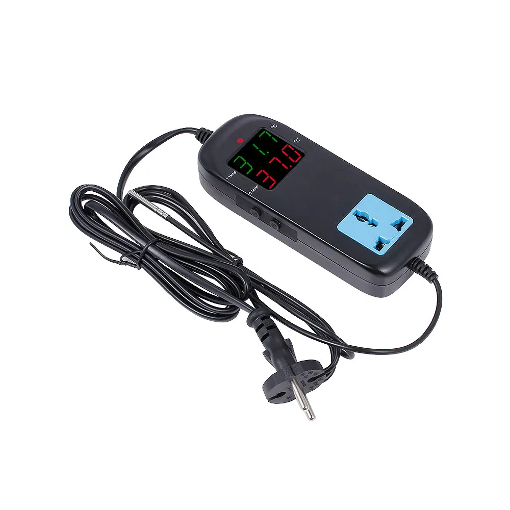 

MH-2000 AC90V~ 250V Quality Electronic Thermostat -40 to 120℃ LED Digital Breeding Temperature Controller Relay Output with sock