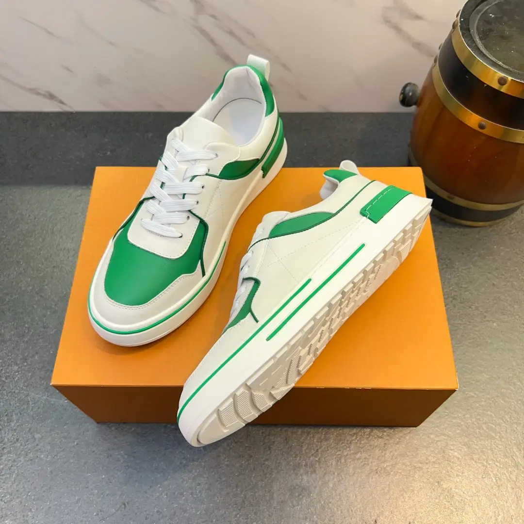 Couro de vaca feito à mão de alta qualidade moda casual masculino sapatos casuais de couro genuíno tênis de corrida e sapatos esportivos com cadarços