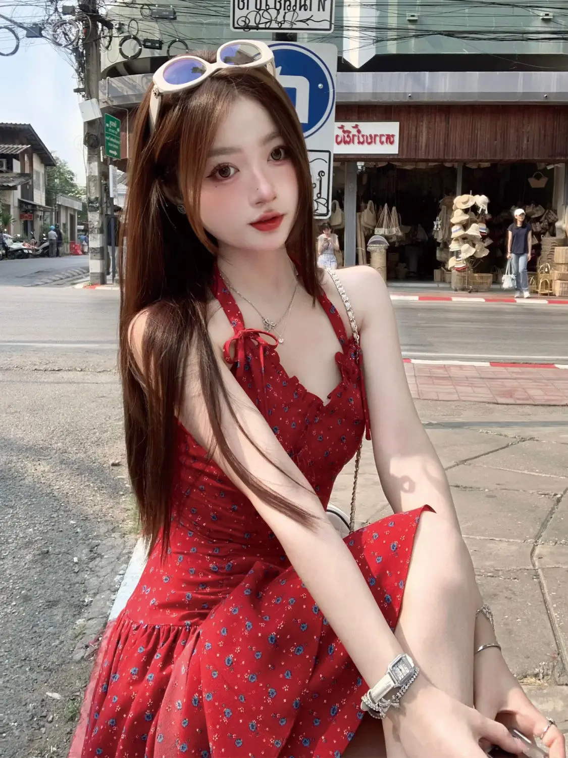 فساتين الحفلات الحلوة ضئيلة Y2k الرسن الساخن فتاة مثير القوطي فستان فاسق تنورة قصيرة عارية الذراعين 2000s Harajuku كوريا خمر الجرونج الجنية