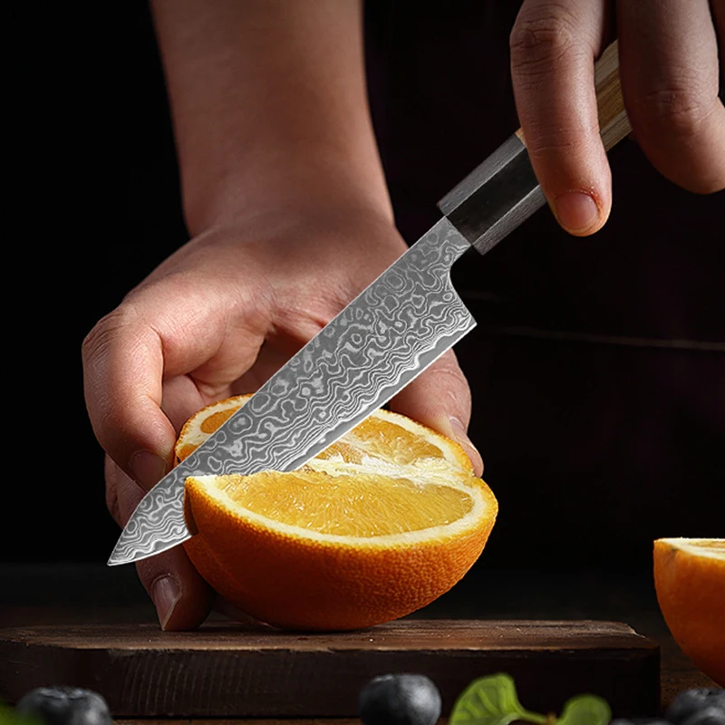 Japanese Premium Chef knife 5 Inch Utilty knife 67 Layers Damascus Steel Knife Professional Kitchen Knife With Rosewood Handle