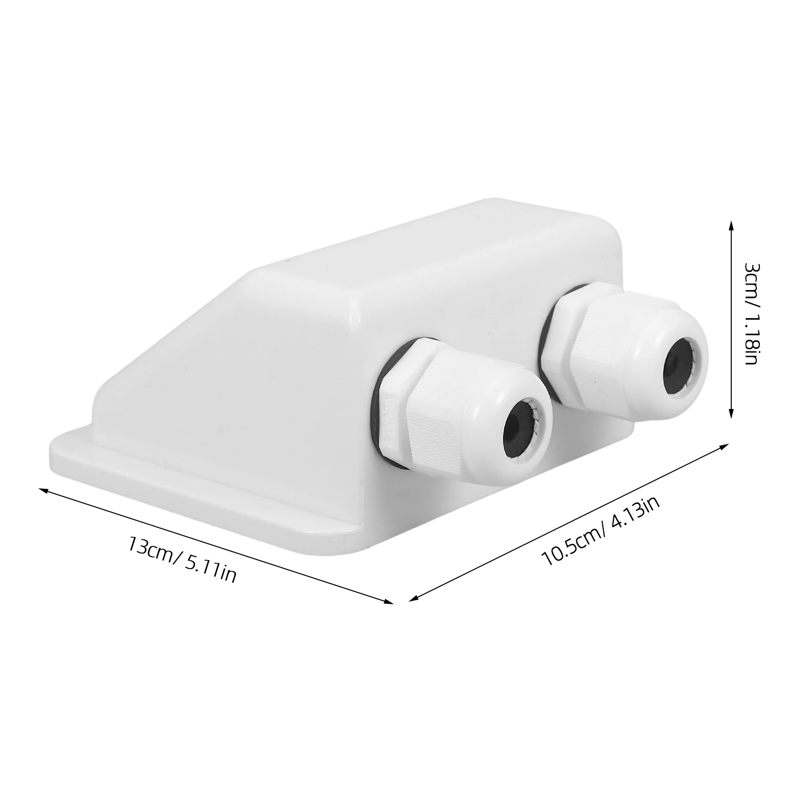 ثقب مزدوج كابل الطاقة الشمسية دخول الغدة قوي ABS صندوق توصيل مقاوم لرذاذ الماء لتوصيل توسيع نظام الألواح الشمسية #4