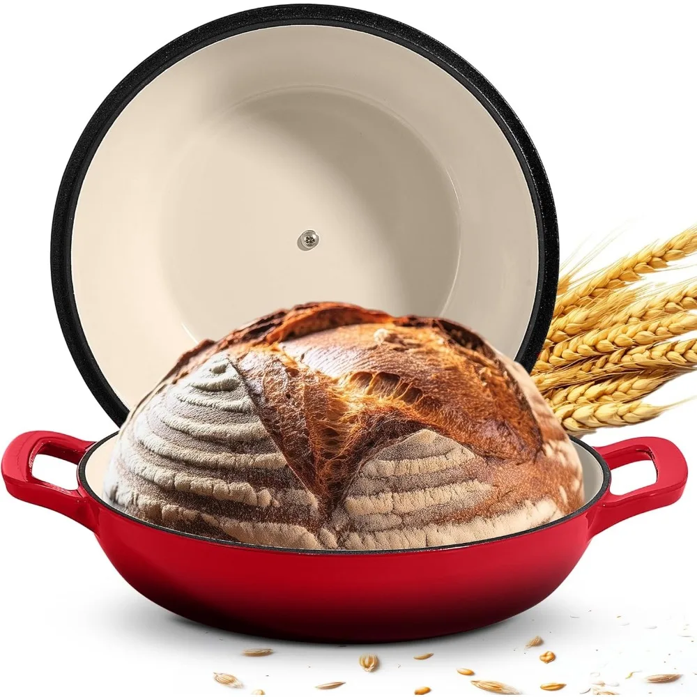 

Signature Enameled Cast Iron Sourdough Bread Oven | Non-Stick with Tight Fitting Lid for Perfect Baking and Bread Making | 6QT R