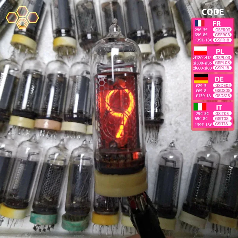 Used models IN-14 Glow Tube For Clock Nixie Digital LED With Decimal Point