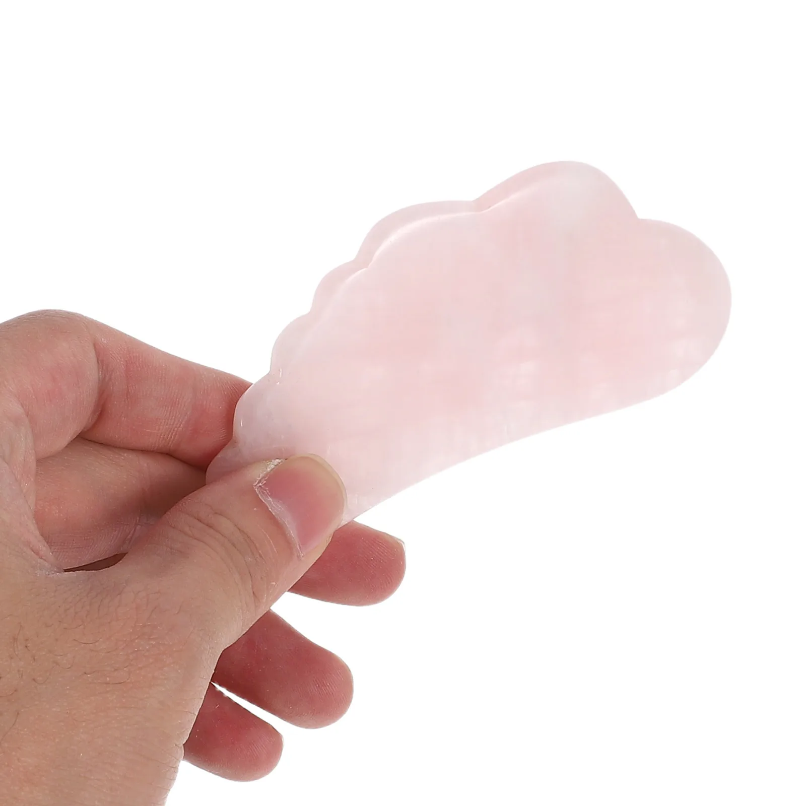 

Pink Crystal Facial Scraping Plate Wing Shape Portable Massage Tool For Face Neck Shoulder Skin Care Wing-Shaped