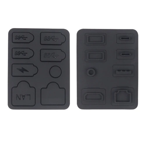 Juego de tapones antipolvo para consola de juegos PS5 SLIM, Protector de silicona antipolvo, cubierta LAN tipo C, conector USB a prueba de polvo, 1 Juego