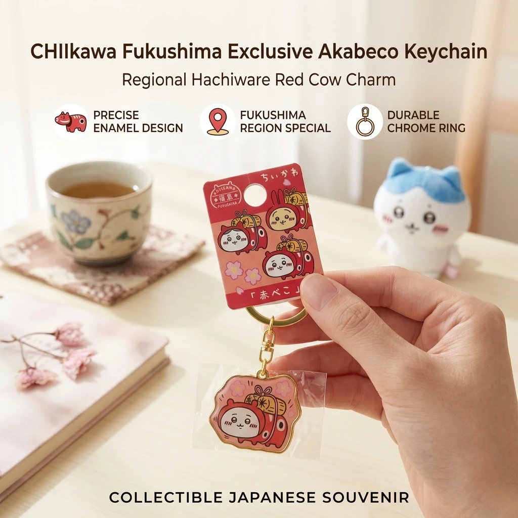 Authentic Japanese Anime Chiikawa Hachiware Regional Limited Metal Keychain Pendant Cute Charm Key Ring Decor Surplus Stock