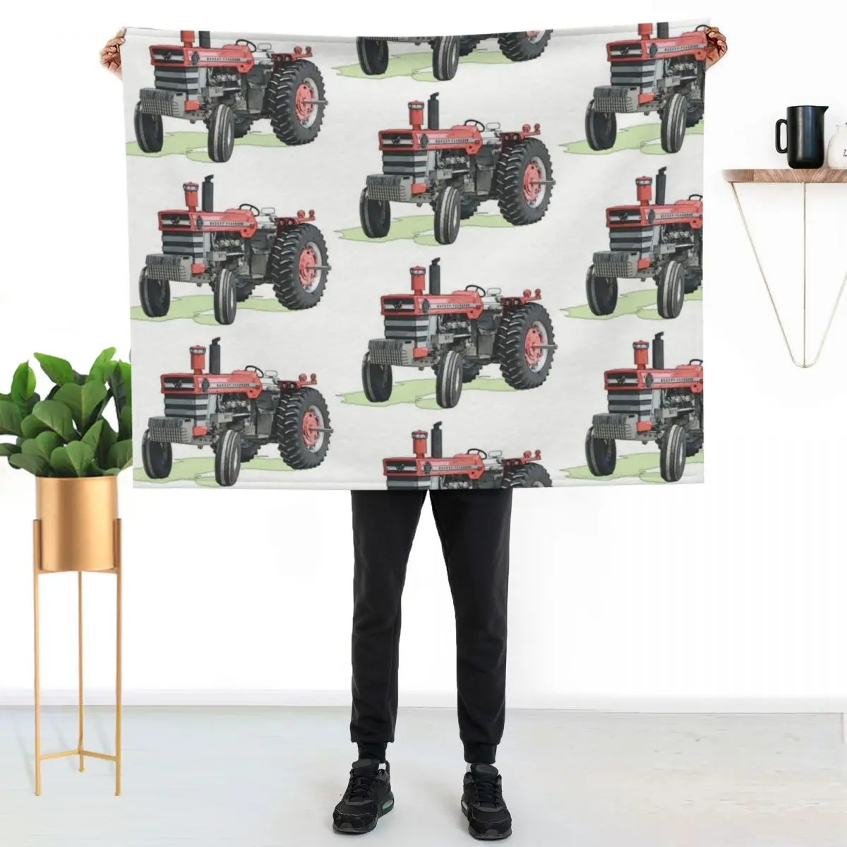 Massey Ferguson 1150 tractor pencil drawing Throw Blanket Thermal Weighted Hairy funny gift Bed covers Picnic Blankets