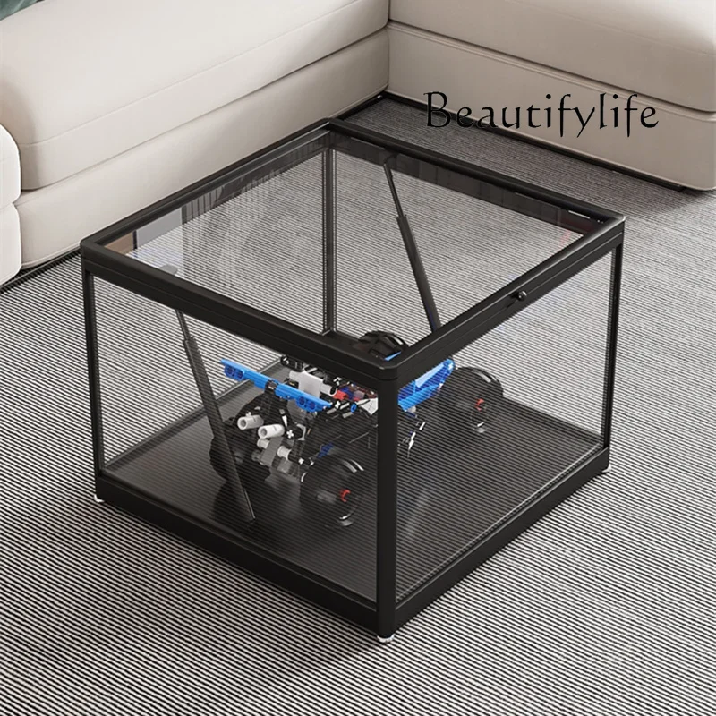 Square Rounded Coffee Table Pet Cabinet Glass Millennium Falcon Lego Hand-Made Storage Display Cabinet