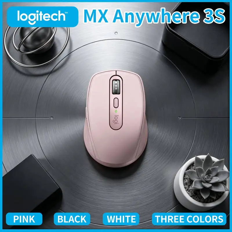 

Compact Logitech MX Anywhere 3S Mouse - 8K DPI Darkfield, Hyper-Scroll, Silent Click, Office Use for Daily Work