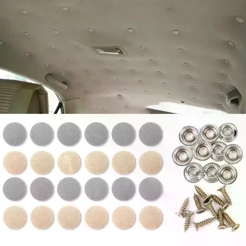 10pcs Car Ceiling Fabric Buckles Reliable Metal Rivets for Quick Headliner Repair