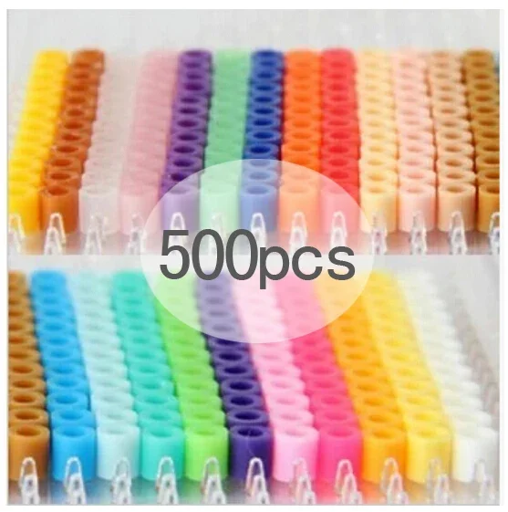 500 sztuk 5mm Hama koraliki Perler bezpiecznik żelazne koraliki GREAT KID FUN.Diy inteligencja zabawki edukacyjne puzzle