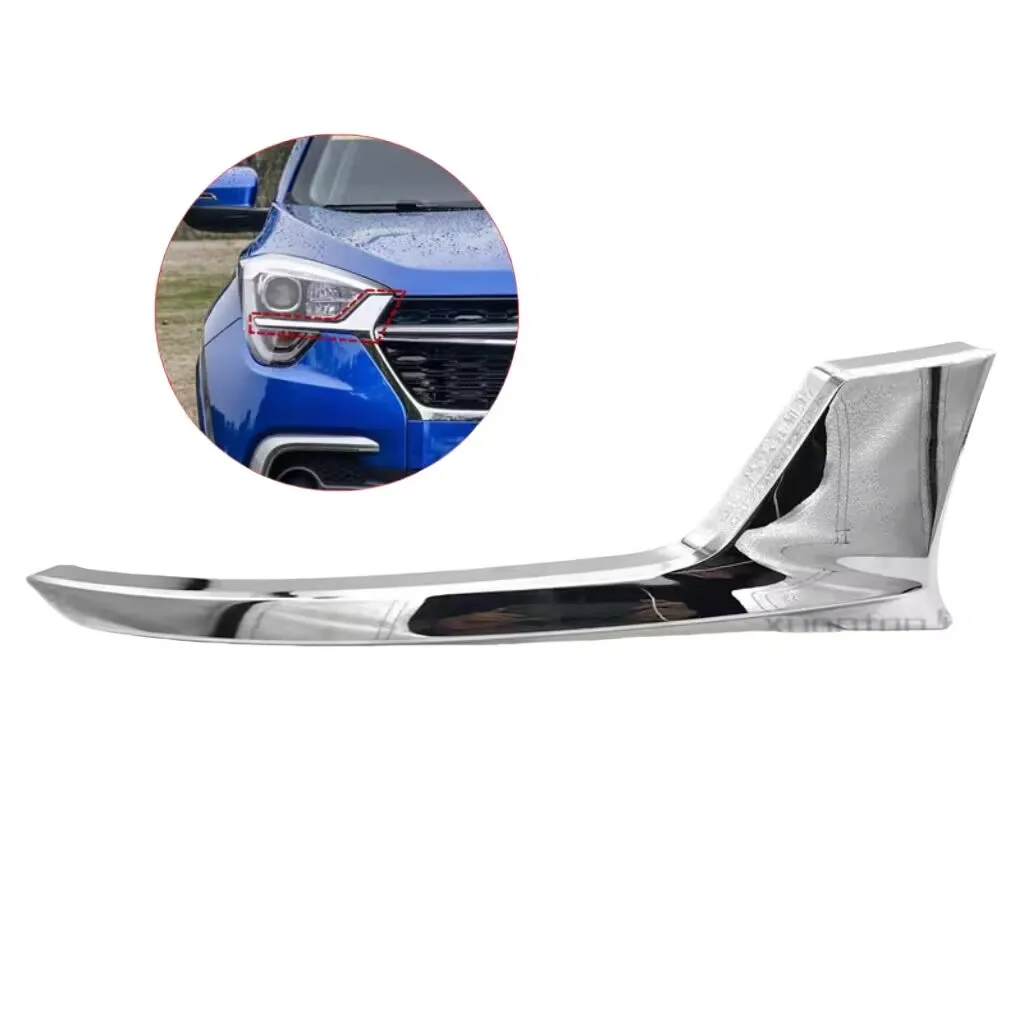 

CHERY TIGGO 4, серебряная отделка фары, нижняя полоса