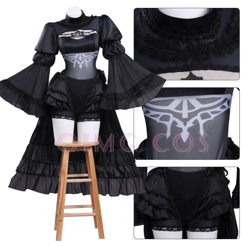 Nier Automata Cosplay Costume Yorha 2B Outfit Games Suit Women Role Play Costumes Girls Halloween dress Party wedding view 2