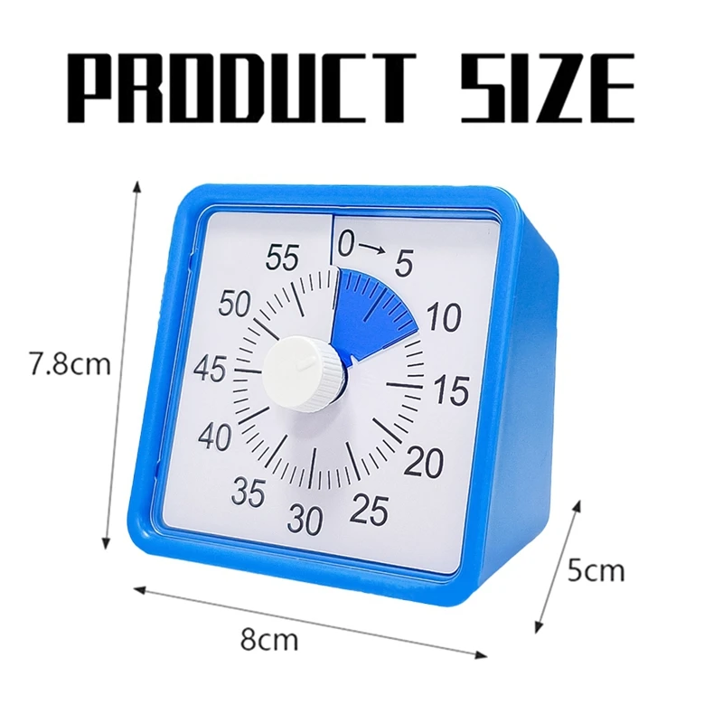 60 Minute Visual Timepiece For Kids, Visual Countdown Timepiece For Kitchen Pomodoro Timepiece With Silent Operation