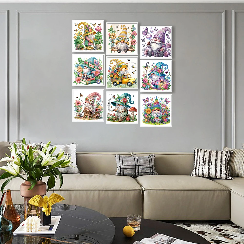 

9pcs 5D DIY Partial Special Shaped Drill Diamond Painting Goblin Art 30x30cm