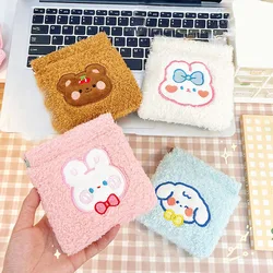 Cute Women Girl Sanitary Napkin Purse Girl Lipstick Card Key Holder Bag Pouch Kawaii Shrapnel Small Coin Bag Plush Storage Bags