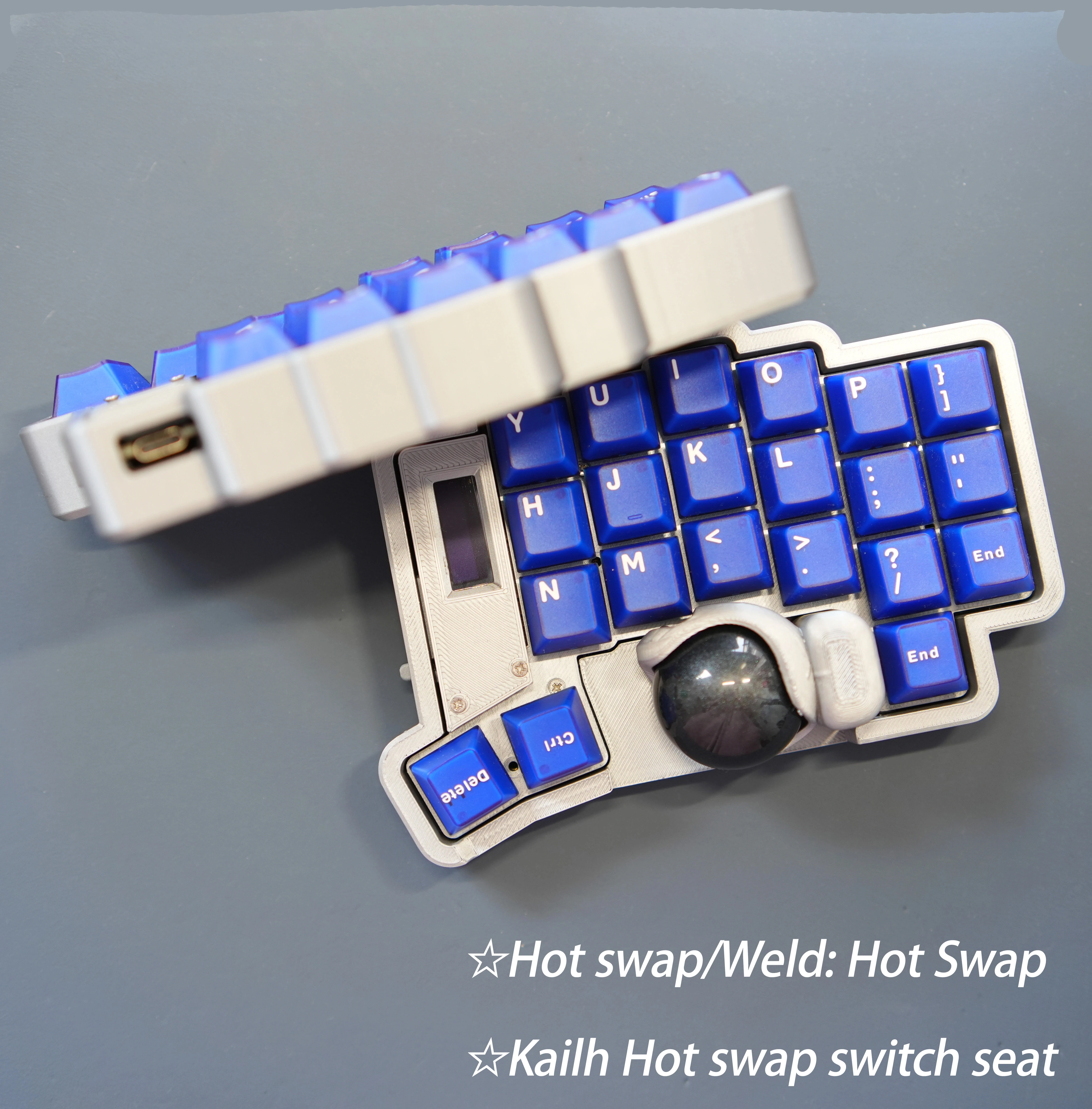 Keyball 44 Split Keyboard Kit Wireless Keyball Split Keyboard Kit NRF52840 Hot Swap ZMK With OLDE Screen Customize PC Gamer Gift