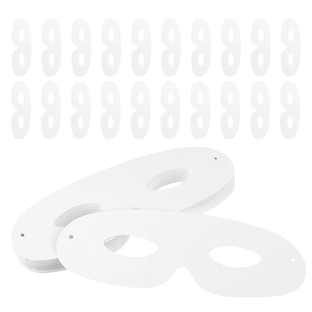 

60 set 60 Sets Paintable Face Masks Blank DIY White Prom Mask Unpainted Masquerade Decorative Supplies Lightweight Comfortable