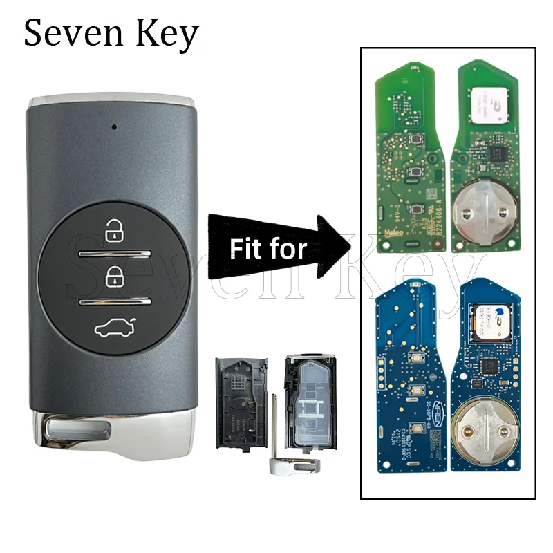 Seven 3Buttons Smart Remote Replacement Key Shell Case Uncut Emergency Blade For Chery Tiggo7 8 Plus Pro EXEED Vantas TX TXL LX