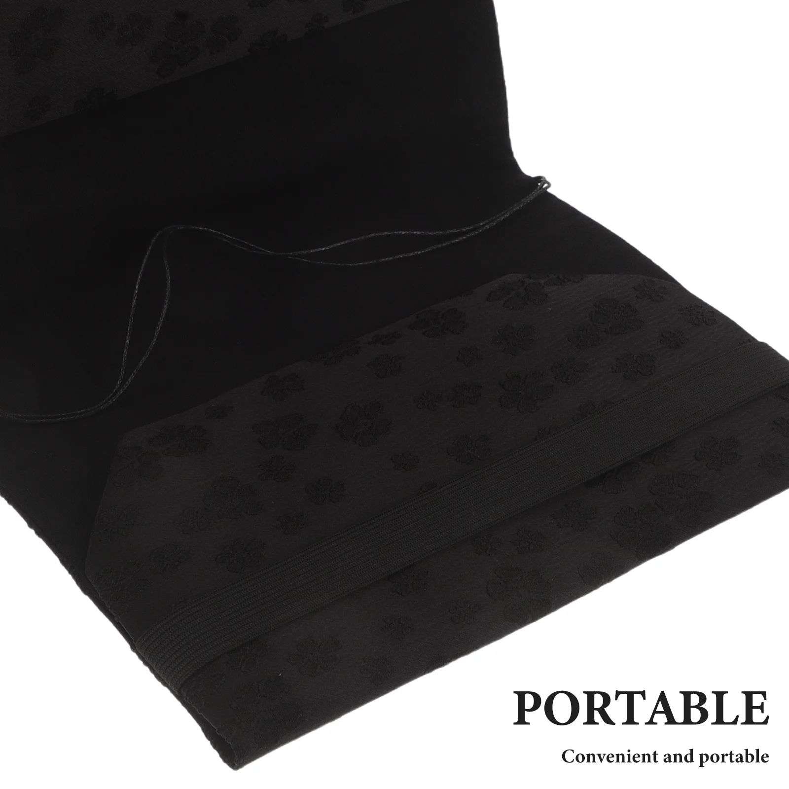 حافظة كتب من القماش مقاس A5 قابلة للغسل - غطاء حماية للكمبيوتر الدفتري من القماش الأسود لمجلة تكوين اليوميات - مقاوم للغبار وخفيف الوزن