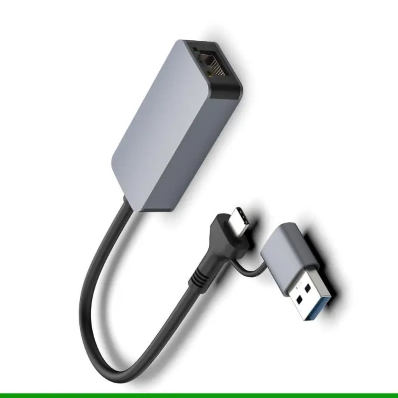 U55C USB3.0 Gigabit Ethernet Adapter 2500Mbps Fast Speed Corded Internet Converter Efficient 2500M Rj45
