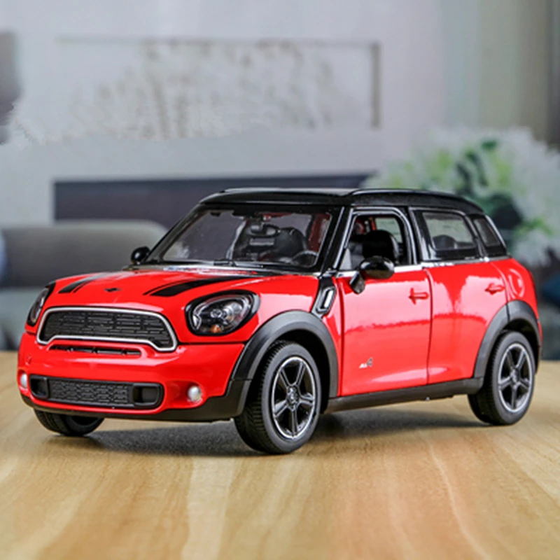 1/24 نموذج سيارة صغير كونتري مان كوبرز مصنوع من خليط معدني محاكاة دييكاست نموذج سيارة معدني مجموعة مقياس مصغر لعبة أطفال هدية