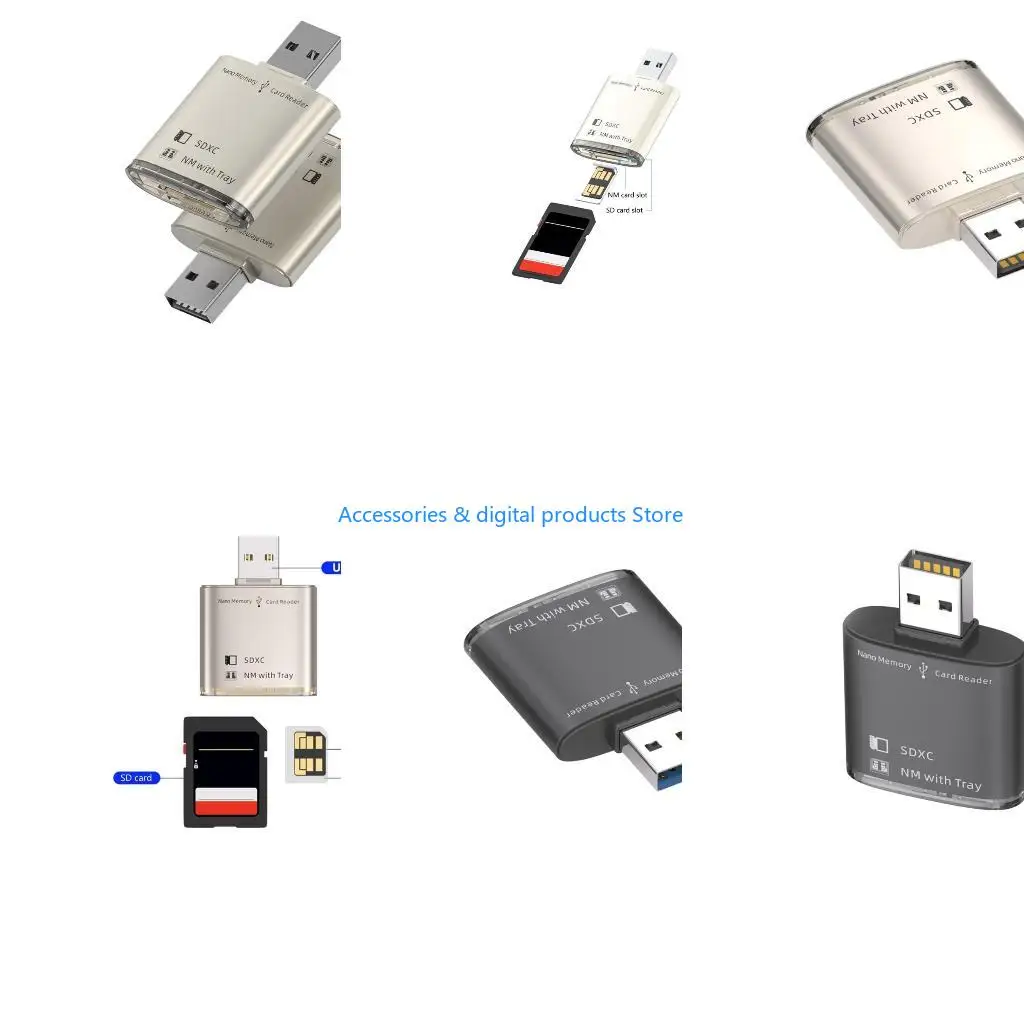 77JD Convenient USB2.0/USB3.0 to Card Reader Plugs & Use, High Performances