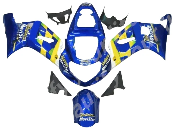 

Custom Motorcycle Fairing kit for G S XR1000 K2 00 01 02 G S XR 1000 2000 2001 2002 ABS yellow black blue Fairings set