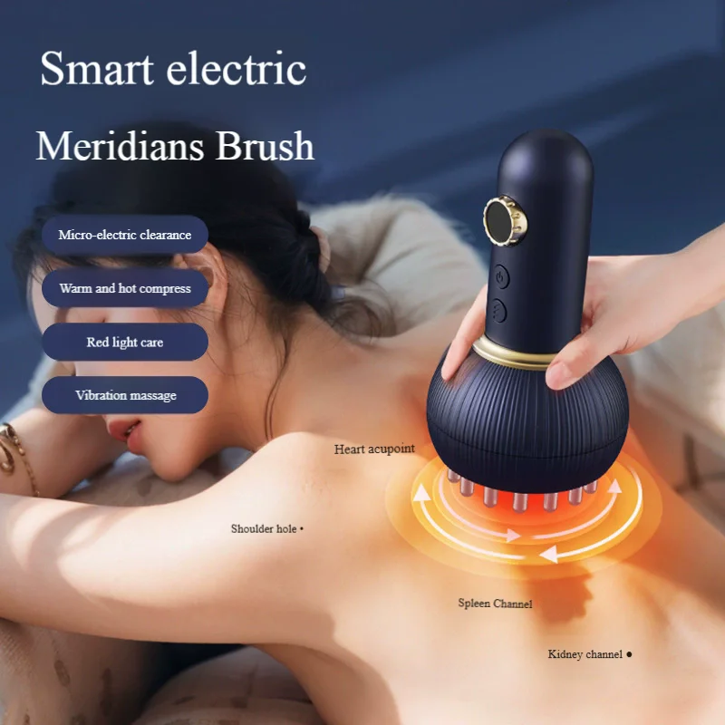 

3-in-1 Electric Gua Sha Tool, Heated Cupping & Meridian Scraping, Smart Negative Pressure Massager for Home Pain Relief and Rela