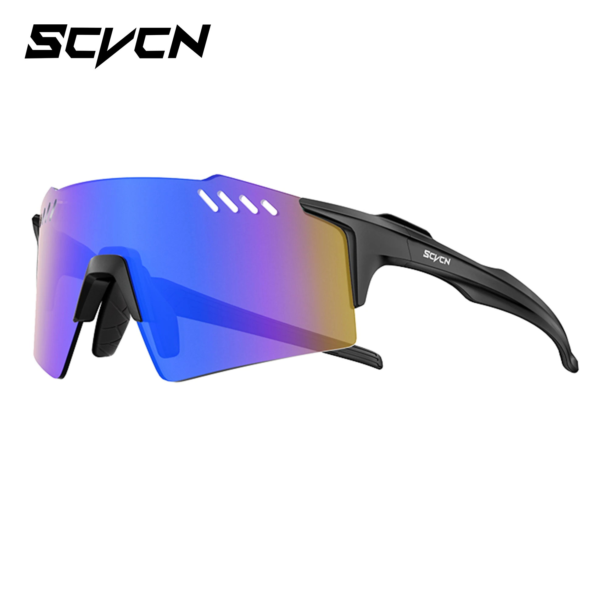 【セール中】SCVCN UV400 サイクリングメガネ屋外ランニングサングラス男性女性 MTB ロードバイクメガネハイキングドライブ自転車スポーツサングラス