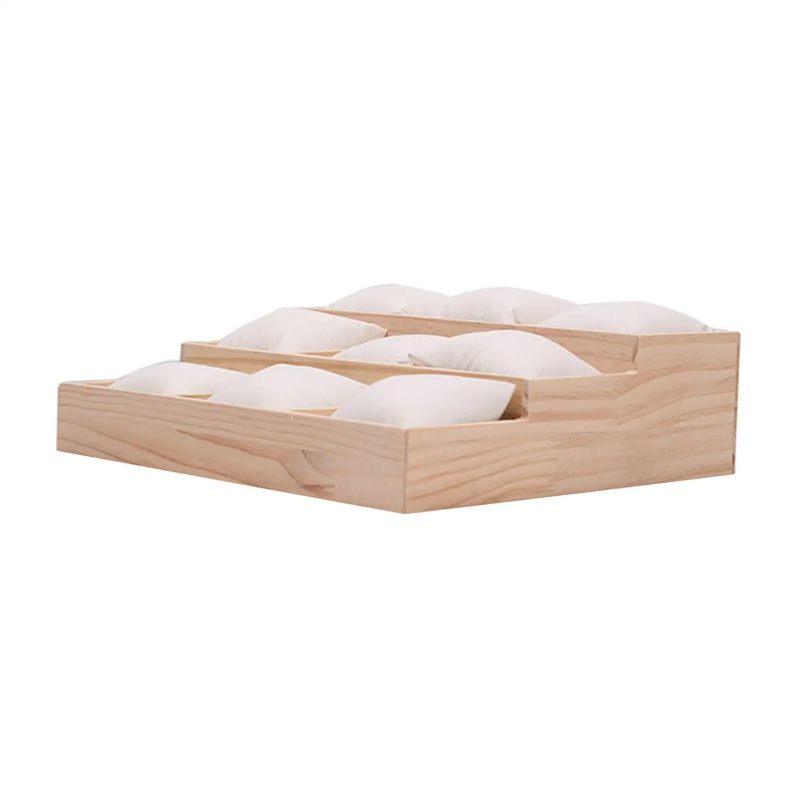 Watch Tray Display Box Three Layer Ladder Tray Wooden Bracelet Display Showcase for Bracelets Gifts Countertop Watches Dresser