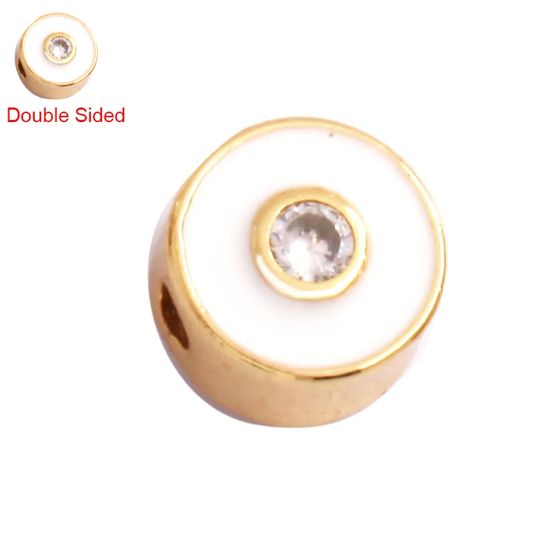 Bunte Emaille Kirsche Apfel Wassermelone Pilz Pommes Frites Perle, 18K vergoldet DIY Armband Halskette Zubehör Versorgung M72 – Detail 5