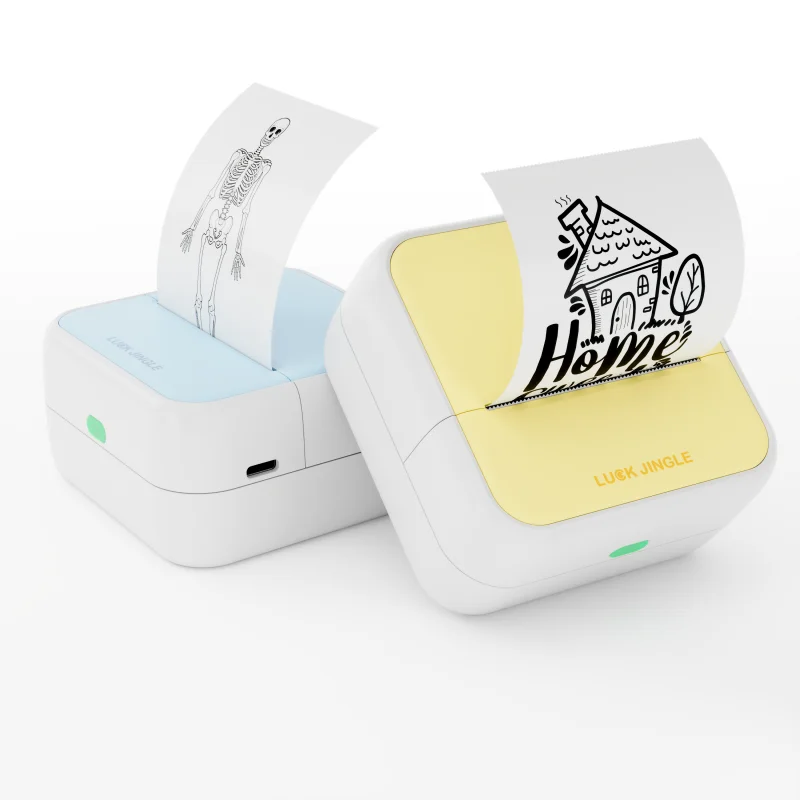 Convenient and Inkless Thermal Printer Abundant Templates in Luck Jingle App Auto Update and Develop Children’s Excellent Habits