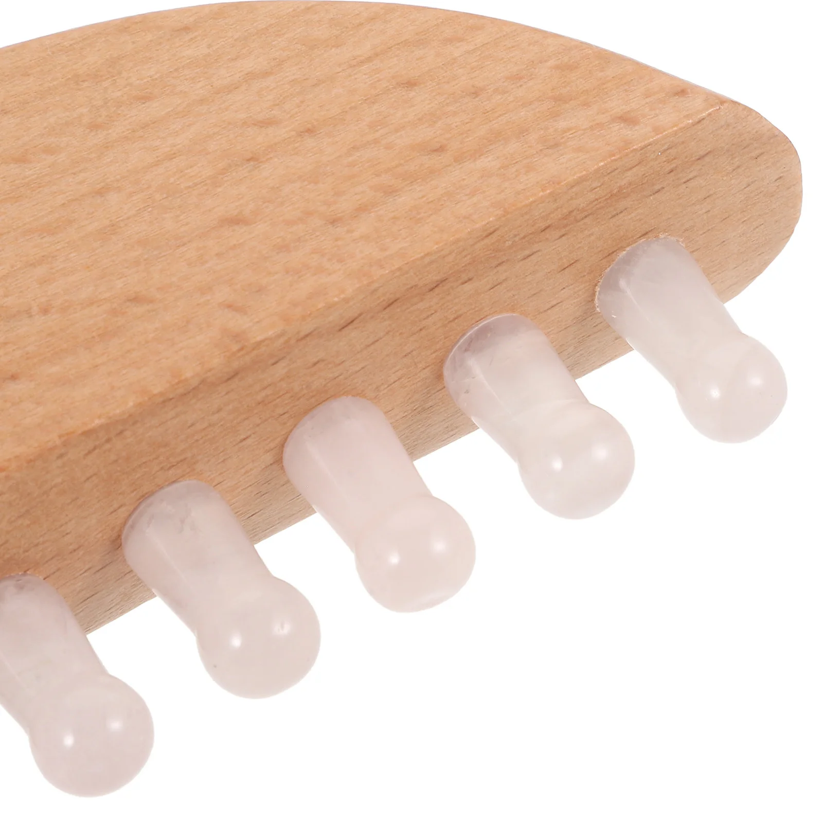 

Pink Crystal Massage Comb Natural Wooden Detangler Small Travel Hair Comb For Scalp Care Lightweight Wide Tooth