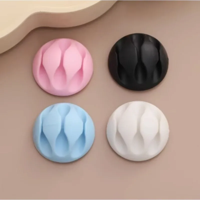 Silicone Cable Organizer Adhesive Desktop Cord Holder Clips for USB Charging Cable & Mouse Wire