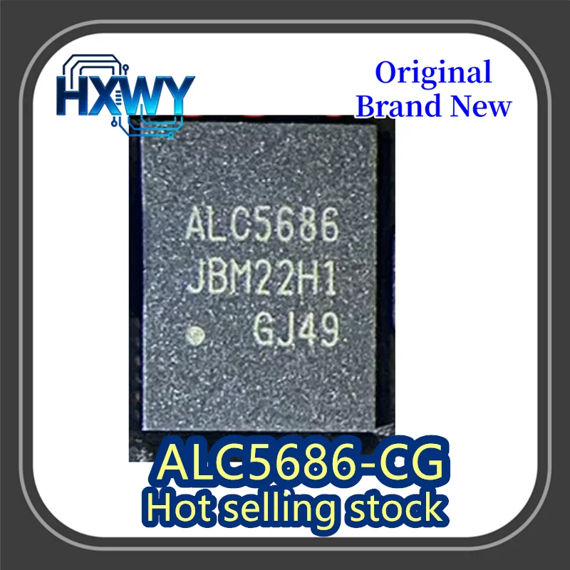 

(2/20 pieces) ALC5686-CG silkscreened ALC5686 QFN-48 audio codec chip brand new and original.